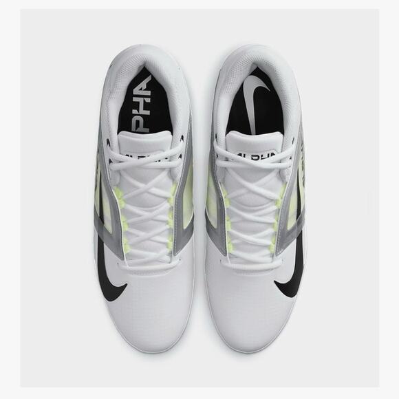 Nike Alpha Menace 4 Pro Men's Football Cleats White/Photon FD7037-100 Sz 9.5 - Picture 5 of 6